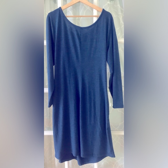 Old Navy size XL maternity long sleeve dress in a striking blue color - Picture 2 of 7